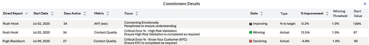 Figure 4: Commitment Details Pop-Up